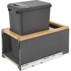 35 Quart Single LEGRABOX Pull-Out Waste Container With Soft Close, Minimum Cabinet Opening Width: 13-1/2 Inch, Gray