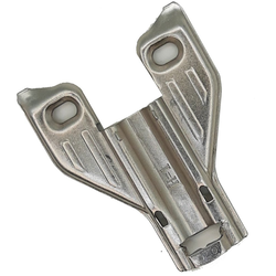 Builders Line Long Arm Hinge Baseplate, 0mm Face Frame Clip Plate, Screw-On