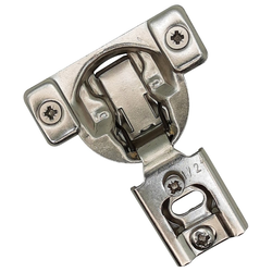 Builders Line Compact Hinge, 1/2 inch Overlay with Dowels, 4 Way 2 Cam Adjustable, Face-Frame