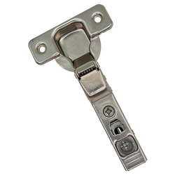 Builders Line Long Arm Hinge, 110 Degree Soft Close Clip Hinge, Cam Adjustable, Inset