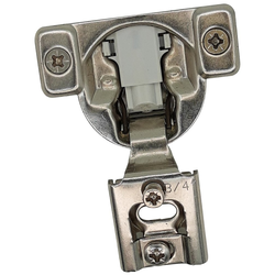 Builders Line Compact Hinge, 3/4 inch Overlay with Dowels, Soft-Close, 4 Way 2 Cam Adjustable, Face-Frame