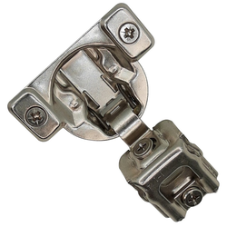 Builders Line Compact Hinge, 1-1/4 inch Overlay with Dowels, 4 Way 2 Cam Adjustable, Face-Frame