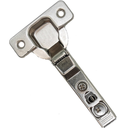 Builders Line Long Arm Hinge, 110 Degree Soft Close Clip Hinge, Cam Adjustable, Half Overlay