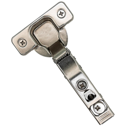 Builders Line Long Arm Hinge, 110 Degree Soft Close Clip Hinge, Cam Adjustable, Full Overlay with 8mm Dowels