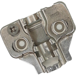 Builders Line Long Arm Hinge Baseplate, 4mm Frameless Cabinet Clip Plate, Screw-On, Cam Adjustable