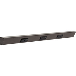 30 Inch Length TRS Angle Power Strip, Switch Left, Bronze with Black Devices
