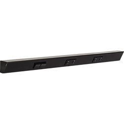 30 Inch Length TRS Angle Power Strip, Switch Left, Black with Black Devices