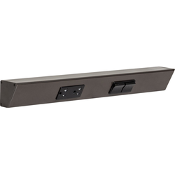 18 Inch Length TRS Angle Power Strip, Switch Right, Bronze with Black Devices