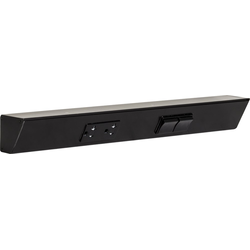 18 Inch Length TRS Angle Power Strip, Switch Right, Black with Black Devices