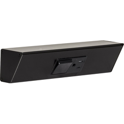 9 Inch Length TRS Angle Power Strip, Black with Black Devices