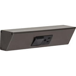 9 Inch Length TRS Angle Power Strip, Bronze with Black Devices