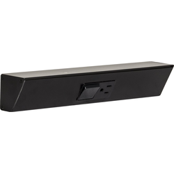 12 Inch Length TRS Angle Power Strip, Black with Black Devices