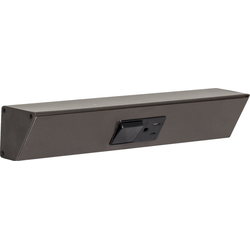 12 Inch Length TRS Angle Power Strip, Bronze with Black Devices