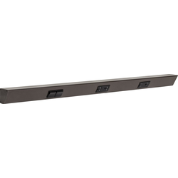 36 Inch Length TRS Angle Power Strip, Switch Left, Bronze with Black Devices