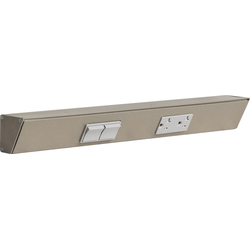 10% OFF 18 Inch Length TRS Angle Power Strip, Switch Left, Satin Nickel with Grey Devices