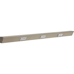 10% OFF 36 Inch Length TRS Angle Power Strip, Switch Right, Satin Nickel with Grey Devices