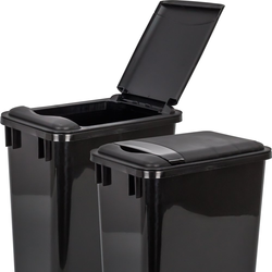 Lid for 35 Quart Plastic Waste Container, Black