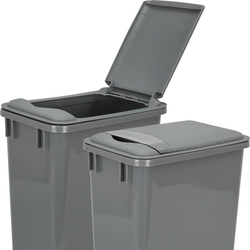 Lid for 35 Quart Plastic Waste Container, Grey