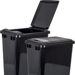 Lid for 50 Quart Plastic Waste Container, Black