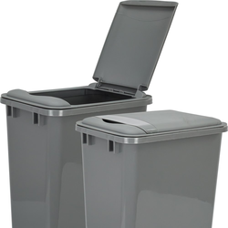 Lid for 50 Quart Plastic Waste Container, Grey