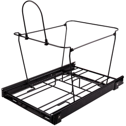 35 Quart Double Pullout Waste Container System (Trash Can Sold Separately), Minimum Cabinet Opening Width: 15 Inch, Black
