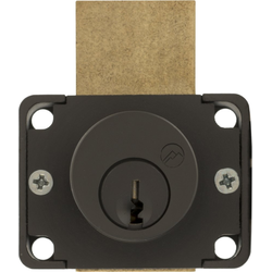 1-3/8 Inch 5 Pin Master Keyed Drawer Lock, Keyed Alike Key #0001, Oil Rubbed Bronze