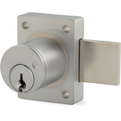 7/8 Inch C Keyway Door Lock, Keyed Alike Key #101, Dull Chrome