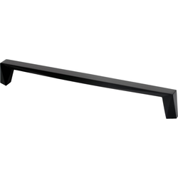 Berenson Swagger 8-13/16 Inch Center to Center Matte Black Cabinet Pull, Contemporary Zinc Handle for Modern Home Decor