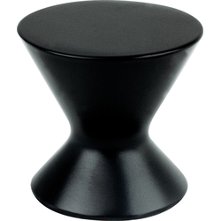 Berenson Domestic Bliss Collection, 1-3/16 Inch Diameter Matte Black Cabinet Knob, Zinc Material, Transitional Style, Perfect for Modern Homes