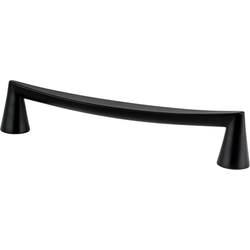 Berenson Domestic Bliss 6-5/16 Inch Center to Center Cabinet Pull, Matte Black, Zinc Material, Transitional Style