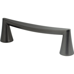 Berenson Domestic Bliss 3-25/32 Inch Center to Center Slate Cabinet Pull, Zinc Material, Transitional Style
