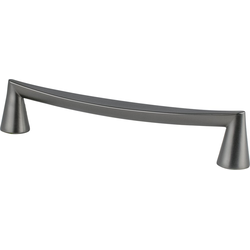 Berenson Domestic Bliss 6-5/16 Inch Center to Center Slate Cabinet Pull, Zinc Material, Transitional Style, Perfect for Modern Homes