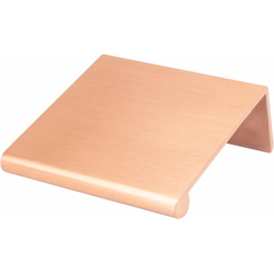 Berenson Bravo 1-3/4 Inch Length Finger Pull, Brushed Copper, Contemporary Style, Aluminum Material, Perfect for Minimalist Design