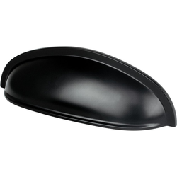 Berenson Traditional 3 Inch Center to Center Matte Black Zinc Cabinet Cup Pull, Ideal for Home and Business Use
