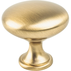 Berenson 1-1/8 Inch Diameter Modern Brushed Gold Cabinet Knob, Zinc Material, Transitional Style, Mix and Match Collection