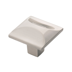 Crest Knob 1-1/4 inch Diameter Satin Nickel