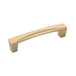 Crest Pull 3-3/4 inch Center to Center Flat Ultra Brass
