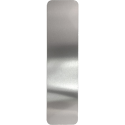 16 Inch Length x 4 Inch Width Door Push Plate with Round Corners, Satin Stainless Steel, Self Adhesive