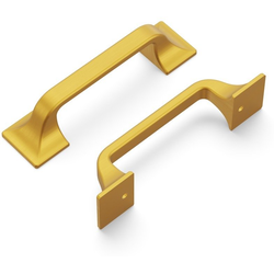 Forge 3 Inch Center to Center Brushed Golden Brass Cabinet Pull