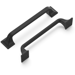 Forge 128 Millimeter Center to Center Black Iron Cabinet Pull