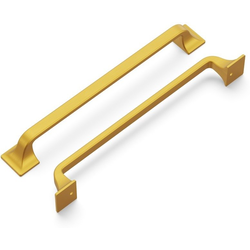 Forge 192 Millimeter Center to Center Brushed Golden Brass Cabinet Pull