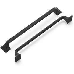 Forge 224 Millimeter Center to Center Black Iron Cabinet Pull