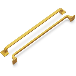 Forge 12 Inch Center to Center Brushed Golden Brass Cabinet Pull