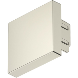 Loox5 Profile 2102 End Cap, Brushed stainless steel, 10 Pack