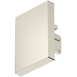 Loox5 Profile 2103 End Cap, Brushed stainless steel colored, 10 Pack