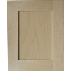 Cabinet Door Sample, Unfinished Maple Square Veneer Panel, 12 inch Width x 15 inch Height