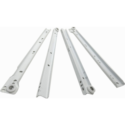 14 Inch Bottom Mount Euro Drawer Slide, White