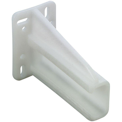 Rear Bracket for Bottom Mount Euro Drawer Slides, Pair, White