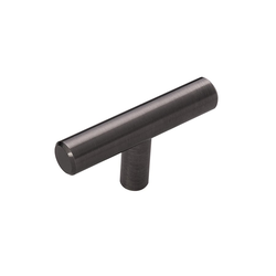 Bar Pull T-Knob 2-3/8 inch Long Brushed Black Nickel
