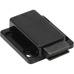  Futaba Push to Open Single Door Magnetic Touch Latch, 1-11/16 Inch Width x 1-13/16 Depth, Throw Distance 7/16 Inch, Black